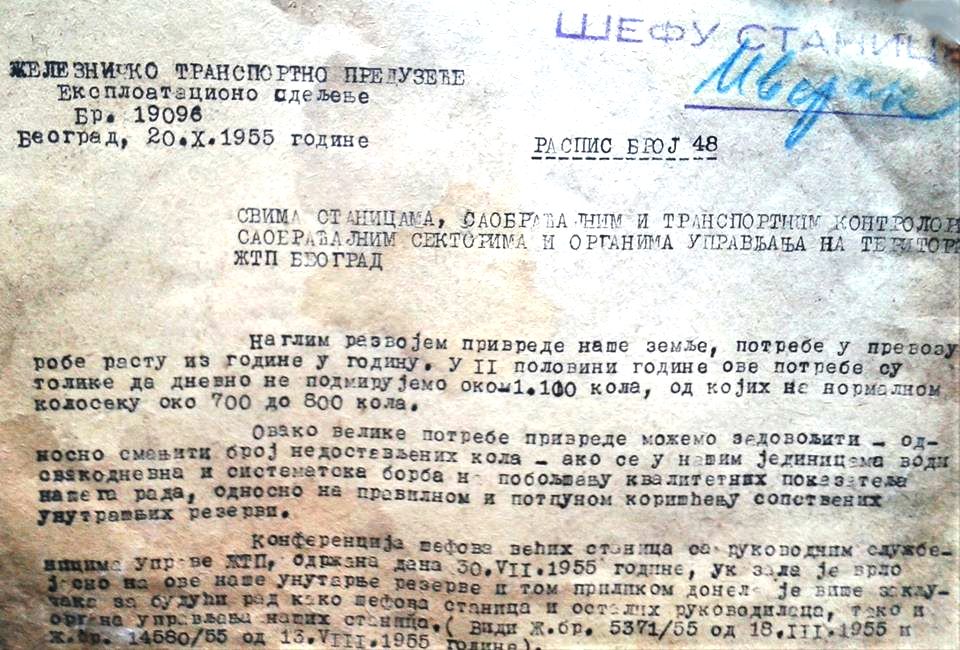 Raspis sefu stanice Iverak 1955!.jpg
