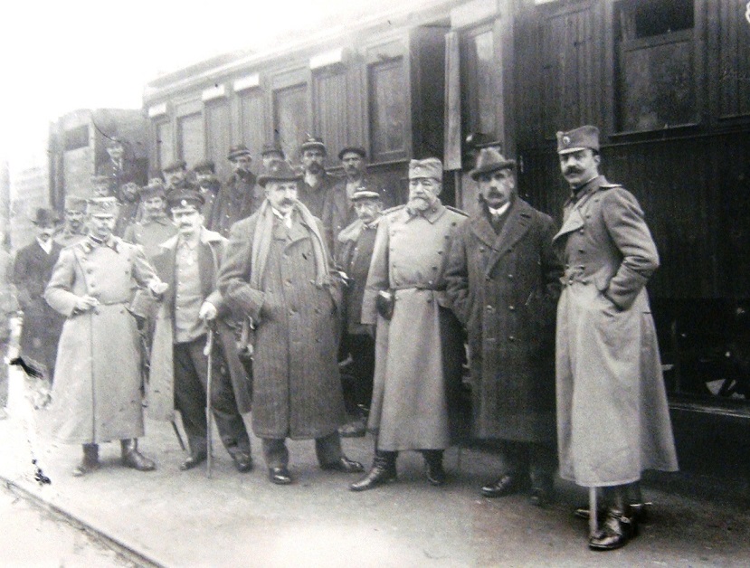 Nusic,_Kushakovic,_Bojkovic_in_Bitola 1912.jpg