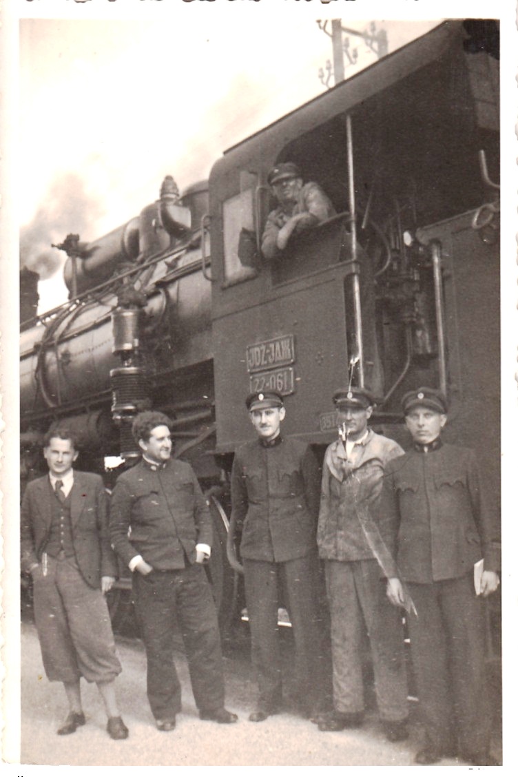 023_001JDZ 22-061 Railway Personel real photo postcard Yugoslavia 1939.jpg