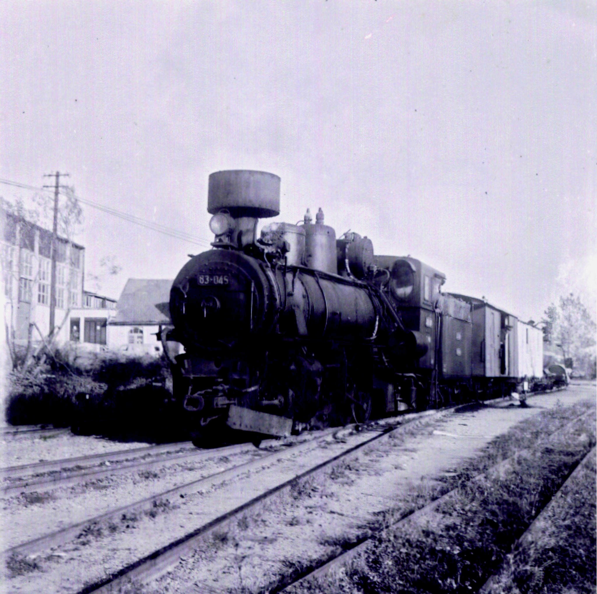 Parna lokomotiva serije 83-045 na stanici Aran.jpg