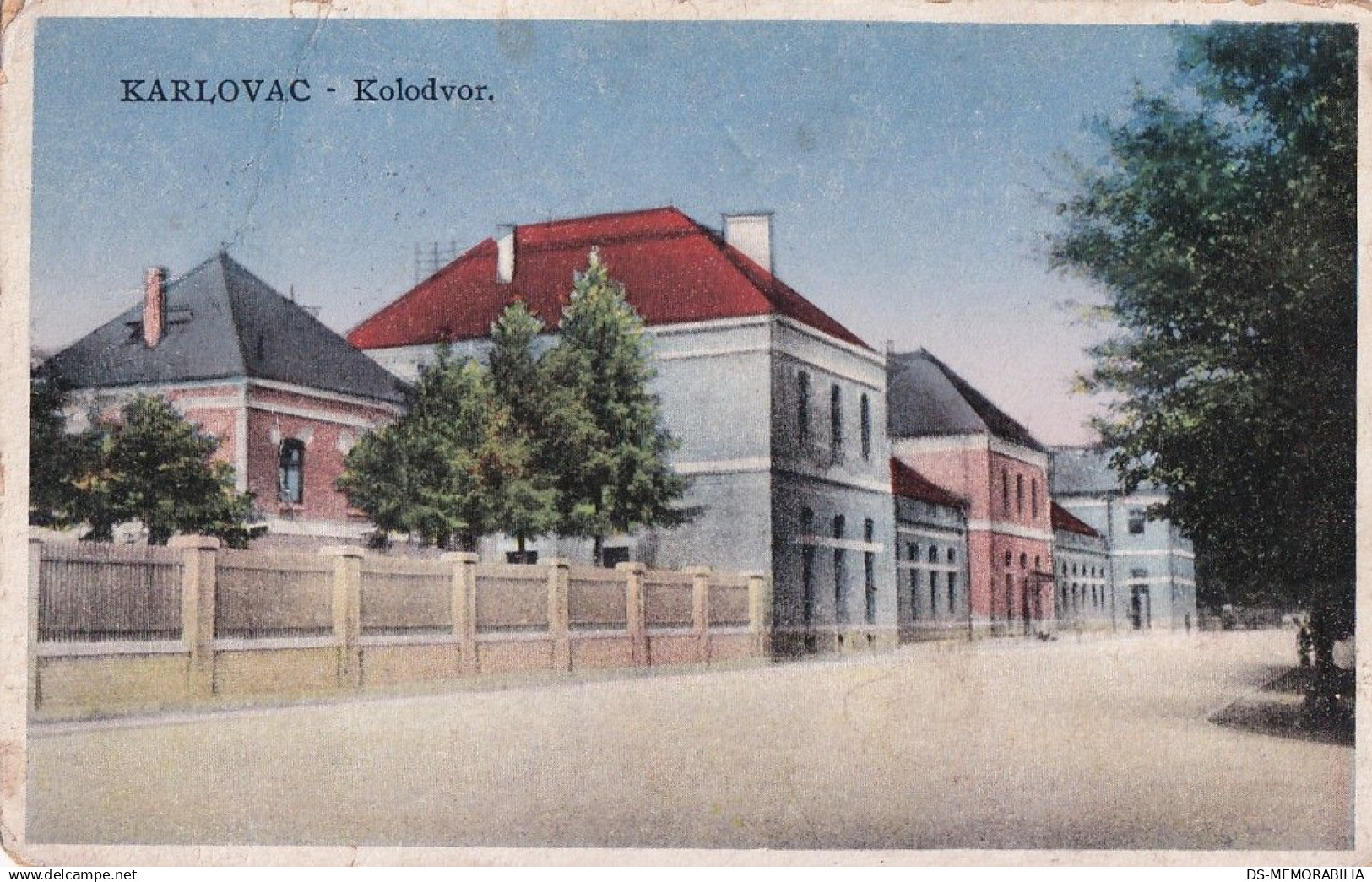 782_001 Karlovac - Kolodvor , Railway station Bahnhof 1928.jpg